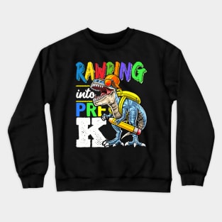 Rawring into Pre-K Dinosaur Back to School  s Gift Crewneck Sweatshirt